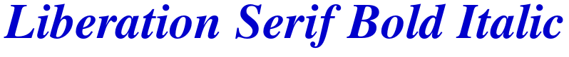 Liberation Serif Bold Italic 字体
